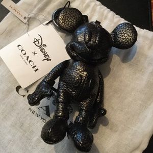 **SOLD** Coach Disney Leather Mickey Mouse Key-fob